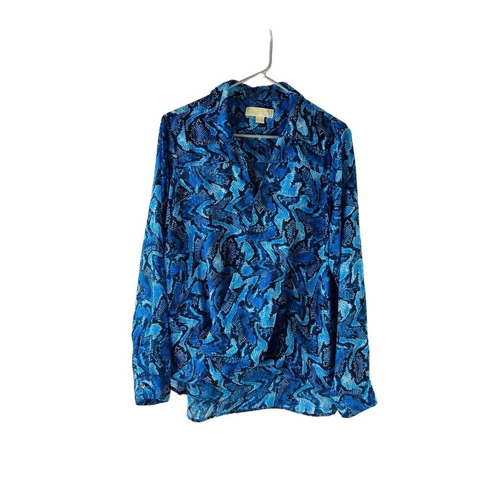 Michael Kors Snake Python Print Collared Faux Wra… - image 1